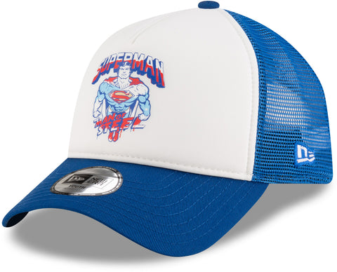 Superman DC Comics New Era Kids Blue Trucker Cap (Age 6 - 12 Years)