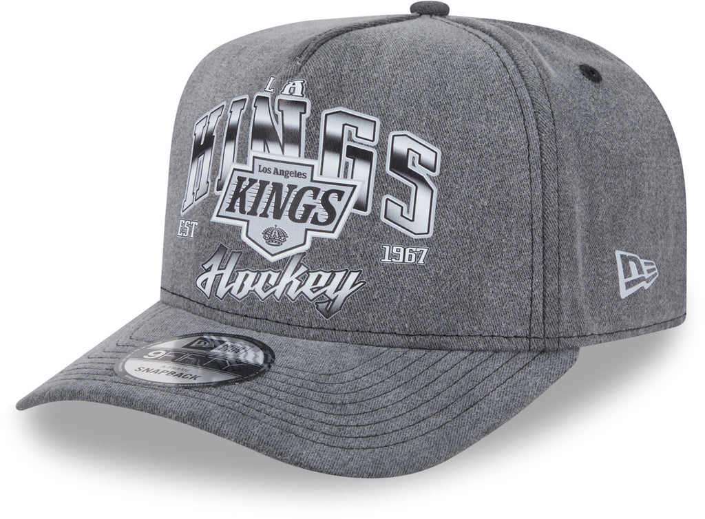 Los Angeles Kings New Era 9Fifty A-Frame Washed Black NHL Team Snapback Cap