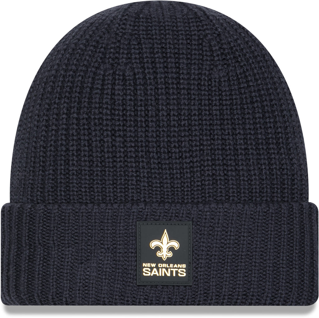 New Orleans Saints New Era NFL 2025 Sideline Cold Weather Cuff Knit Beanie