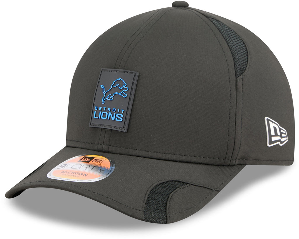 Detroit Lions NFL Sideline 2025 New Era 9Forty M-Crown Black Team Cap