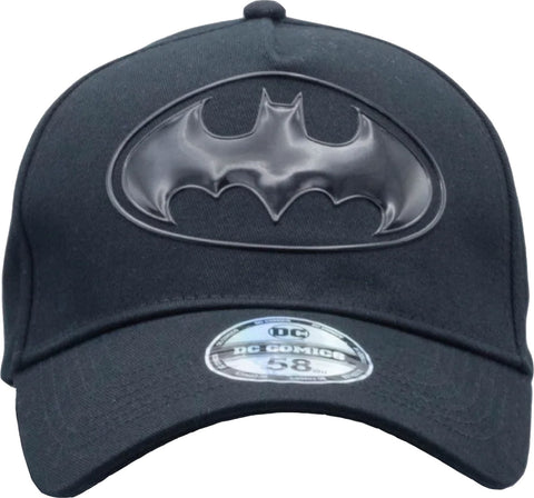 DC Comics Batman All Black Rubber Logo Baseball Cap