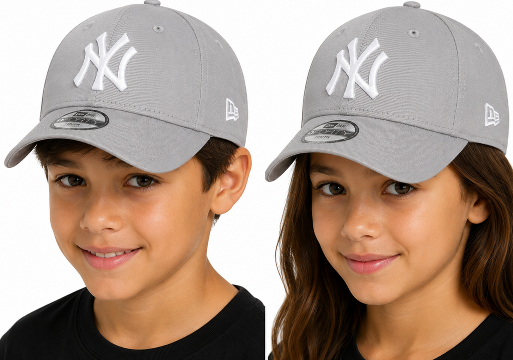 New York Yankees New Era 9Forty Kids Grey Baseball Cap - pumpheadgear, baseball caps