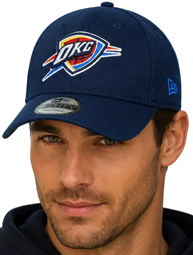 Oklahoma City Thunder Navy NBA Cap New Era 9Forty The League Team Cap