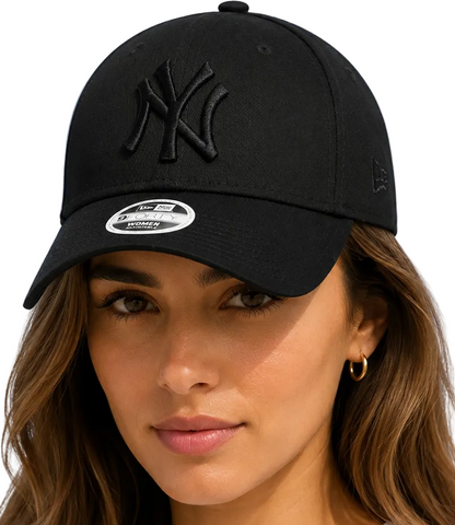 Womens New York Yankees New Era 9Forty Essential All Black Baseball Cap