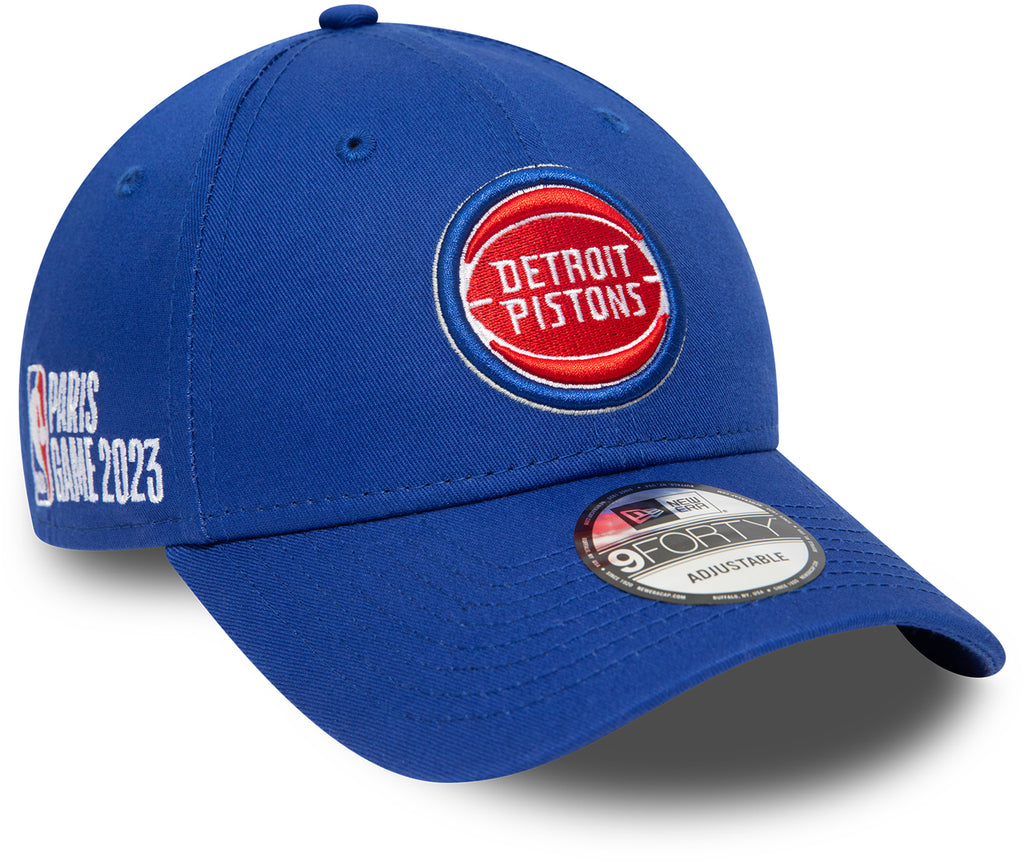 Detroit Pistons New Era 9Forty NBA Paris Game Team Cap - lovemycap