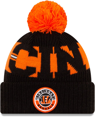 Cinncinati Bengals New Era NFL On Field 2020 Sport Knit Bobble Hat - lovemycap