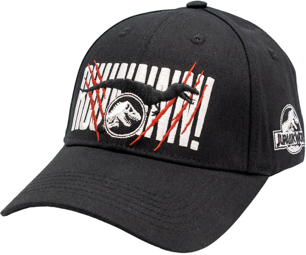 Jurassic Park Raptor Run Black Baseball Cap - lovemycap