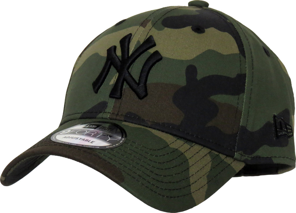 NY Yankees New Era 940 League Essential Kids Baseball Cap - Camo - pumpheadgear, baseball caps