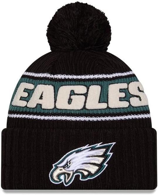 Philadelphia Eagles New Era NFL 2024 Sideline Sport Knit Bobble Hat - pumpheadgear, baseball caps