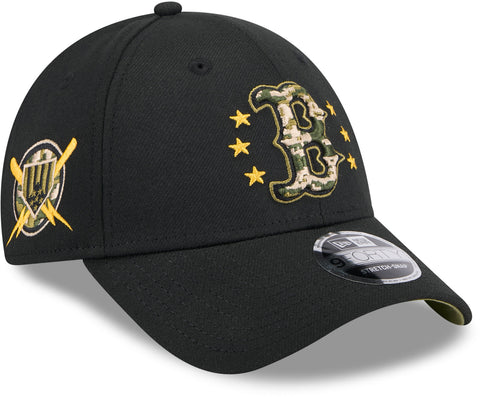 Boston Red Sox New Era 9Forty MLB 2024 Armed Forces Day Black Baseball Cap - pumpheadgear, baseball caps