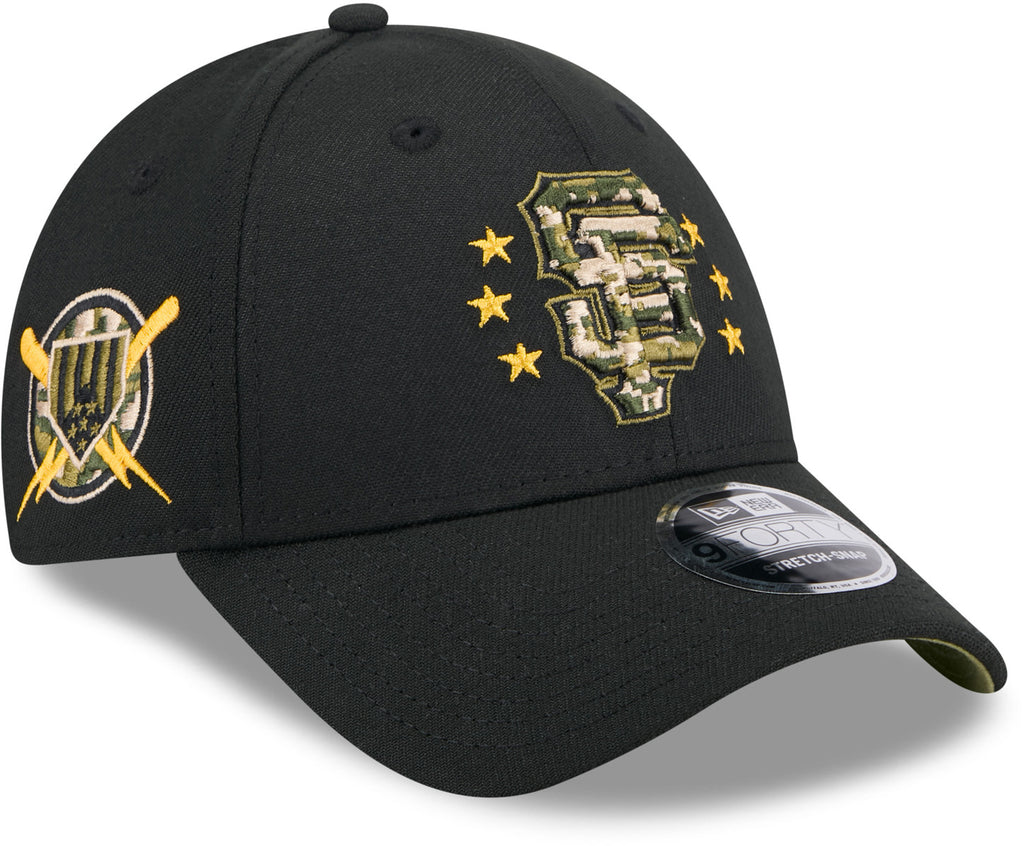 San Francisco Giants New Era 9Forty MLB 2024 Armed Forces Day Black Baseball Cap - pumpheadgear, baseball caps