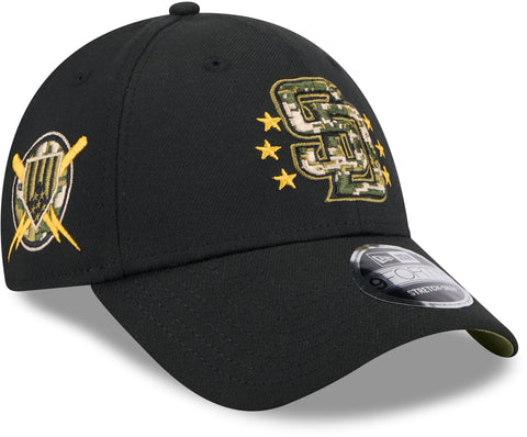 San Diego Padres New Era 9Forty MLB 2024 Armed Forces Day Black Baseball Cap (Copy)