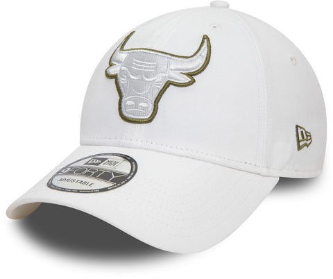 Chicago Bulls New Era 9Forty NBA Team Outline White Cap