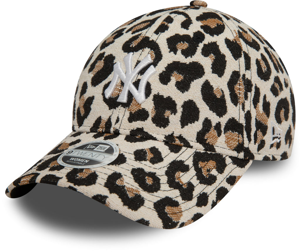 New York Yankees Womens New Era 9Twenty Jaquard Leopard Baseball Cap - pumpheadgear, baseball caps