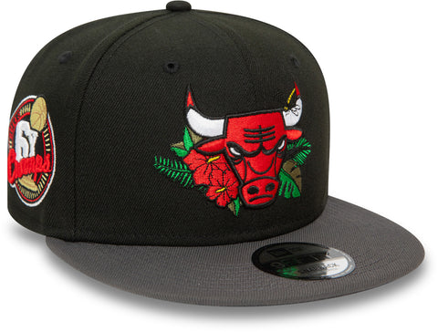 Chicago Bulls New Era 9Fifty NBA Floral Team Snapback Cap