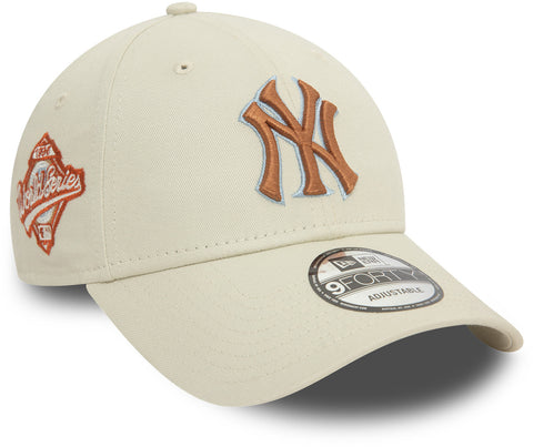 New York Yankees New Era 9Forty MLB Patch Off White Baseball Cap - pumpheadgear, baseball caps