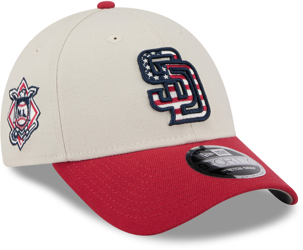 San Diego Padres New Era 9Forty MLB 2024 July 4th Team Baseball Cap - pumpheadgear, baseball caps