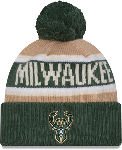 Milwaukee Bucks New Era NBA 2024 Draft Team Beanie - pumpheadgear, baseball caps