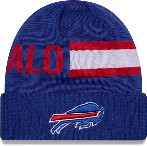 Buffalo Bills New Era NFL 2024 Sideline Tech Knit Beanie - pumpheadgear, baseball caps