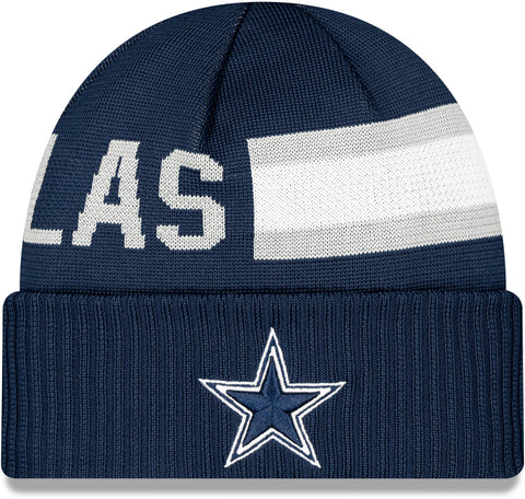 Dallas Cowboys New Era NFL 2024 Sideline Tech Knit Beanie - pumpheadgear, baseball caps