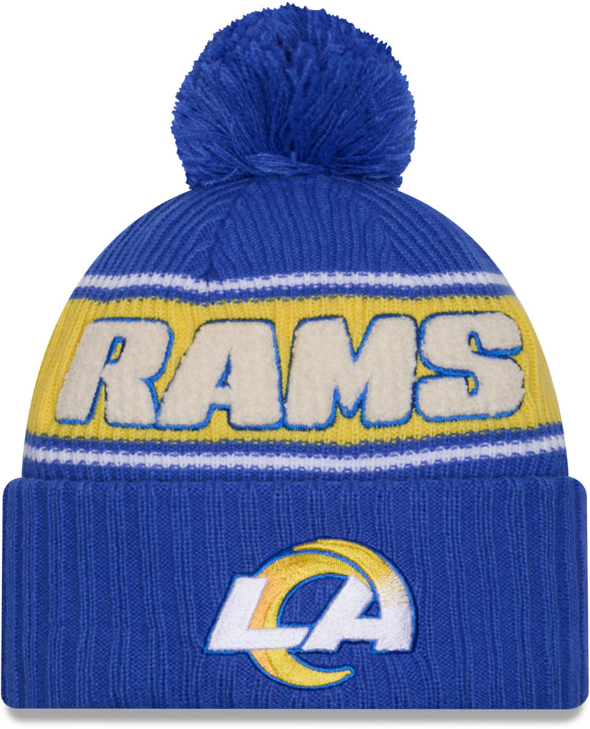 Los Angeles Rams New Era NFL 2024 Sideline Sport Knit Bobble Hat - pumpheadgear, baseball caps