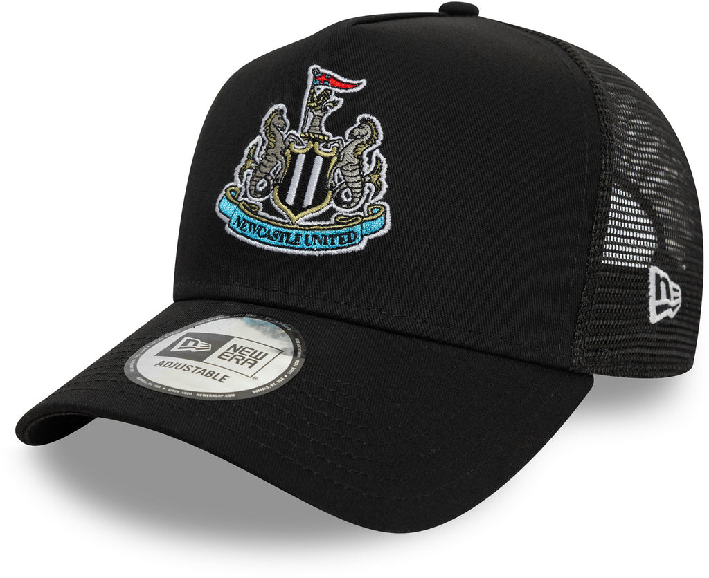 Newcastle United FC New Era Core Black Premiership Team E-Frame Trucker Cap - pumpheadgear, baseball caps