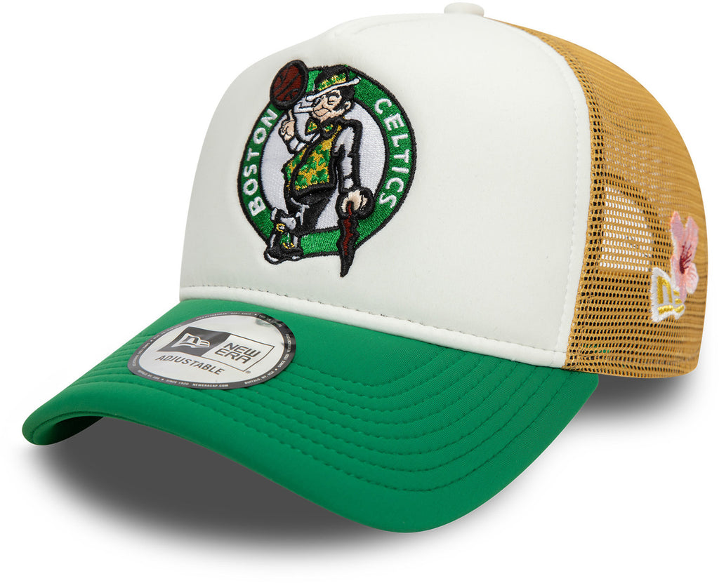 Boston Celtics New Era NBA Team Flower Trucker Cap