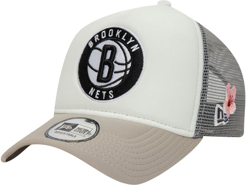 Brooklyn Nets New Era NBA Team Flower Trucker Cap