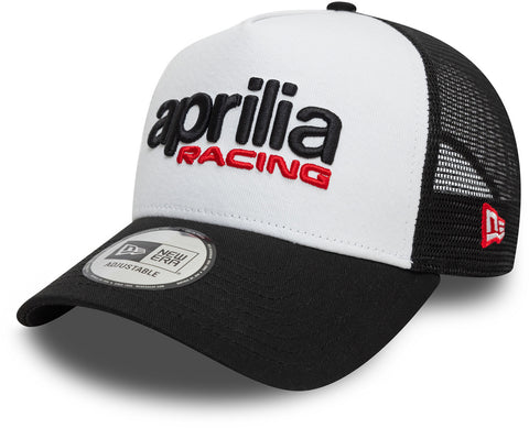 Aprilia Racing New Era Essential White/Black E-Frame Trucker Cap