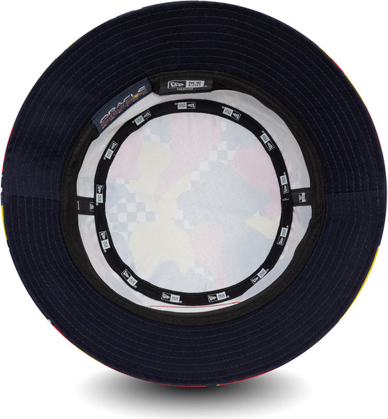 Red Bull Racing New Era Abstract Tapered Bucket Hat.