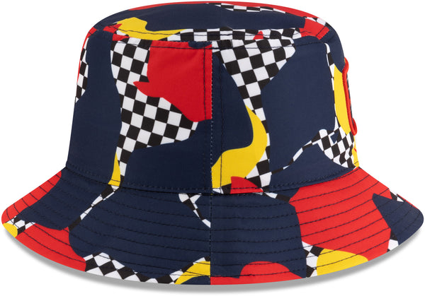 Red Bull Racing New Era Abstract Tapered Bucket Hat.