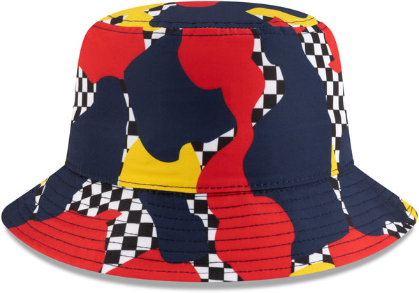 Red Bull Racing New Era Abstract Tapered Bucket Hat.