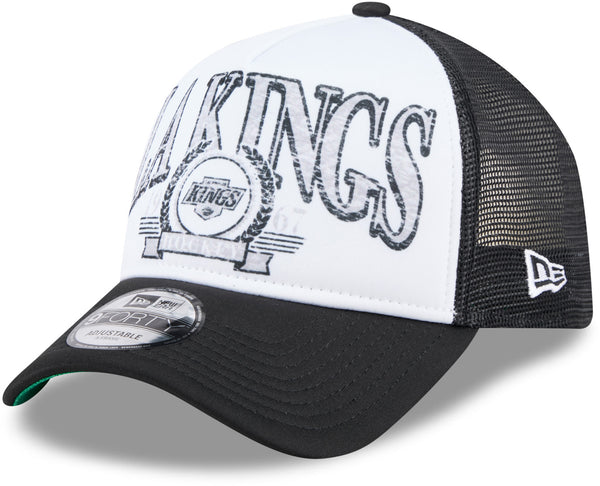 Los Angeles Kings New Era 9Forty A-Frame Distressed Trucker Cap