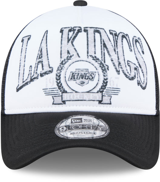 Los Angeles Kings New Era 9Forty A-Frame Distressed Trucker Cap