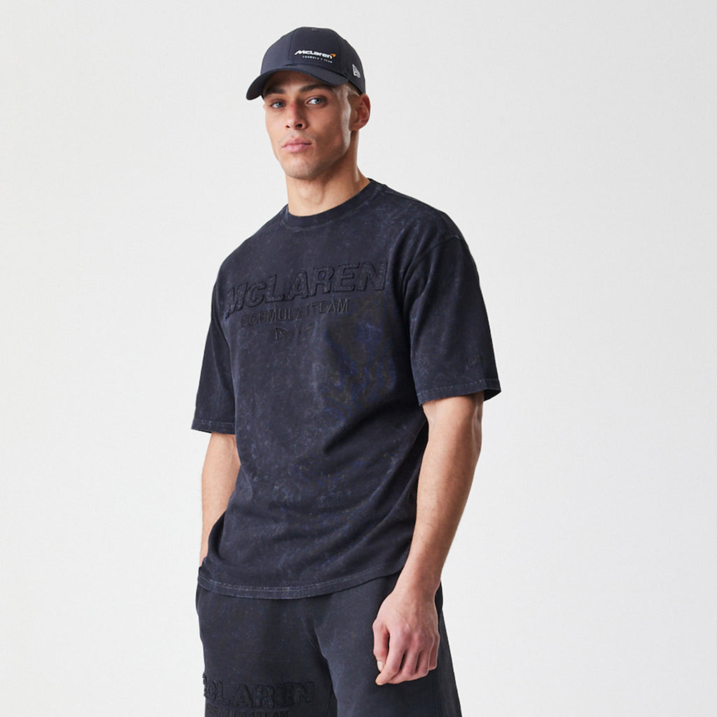 McLaren Racing New Era Black Washed Oversized T-Shirt - pumpheadgear, baseball caps