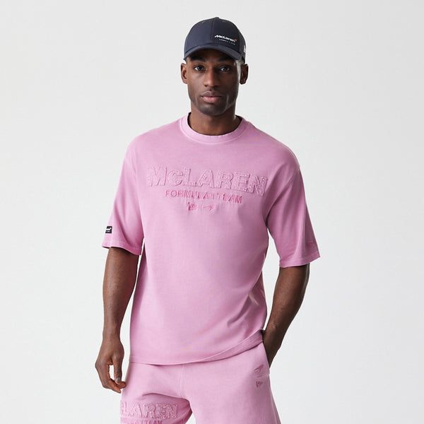 McLaren Racing New Era Cool Pink Washed Oversized T-Shirt - pumpheadgear, baseball caps
