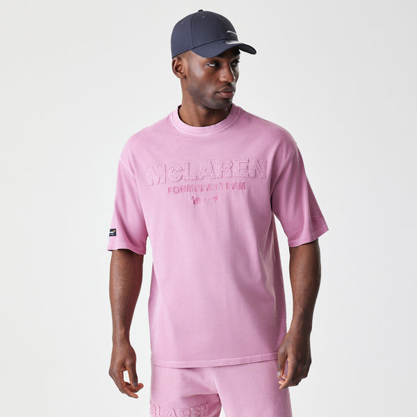 McLaren Racing New Era Cool Pink Washed Oversized T-Shirt - pumpheadgear, baseball caps