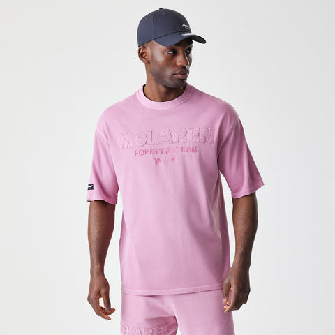McLaren Racing New Era Cool Pink Washed Oversized T-Shirt - pumpheadgear, baseball caps