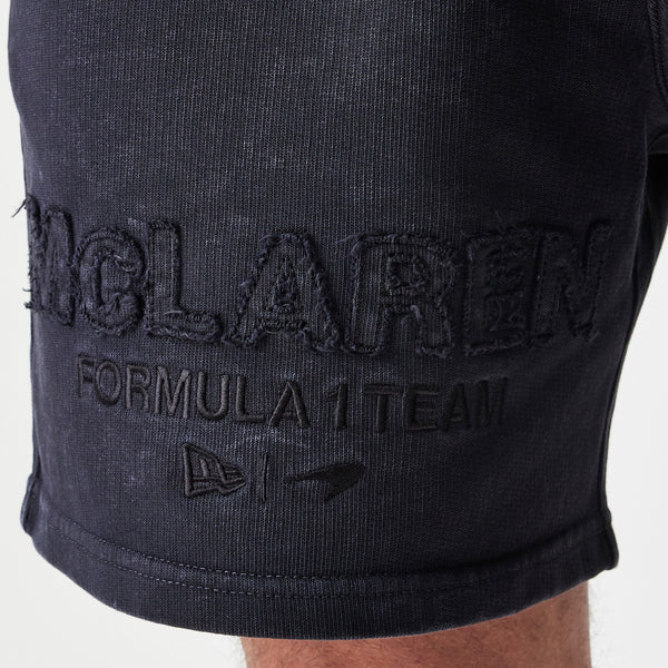 McLaren Racing Shorts Black New Era Vintage Wash Cotton F1 Team Shorts