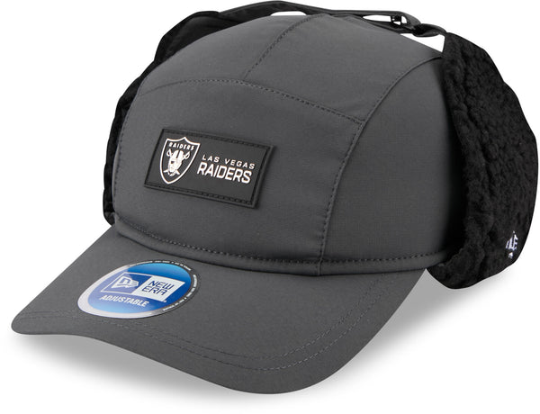 Las Vegas Raiders New Era Sideline 2025 Cold Weather Runner Dog Ear Adjustable Cap