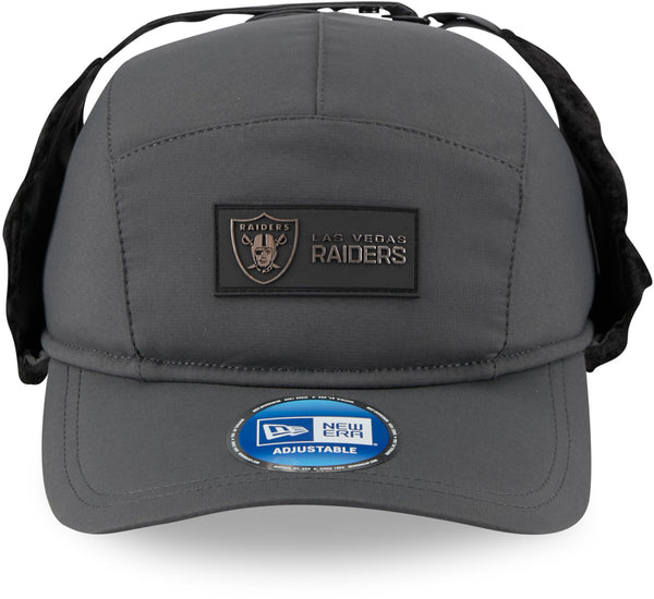 Las Vegas Raiders New Era Sideline 2025 Cold Weather Runner Dog Ear Adjustable Cap