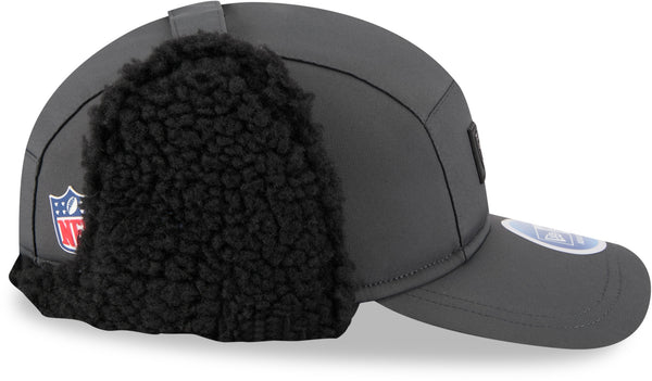 Las Vegas Raiders New Era Sideline 2025 Cold Weather Runner Dog Ear Adjustable Cap