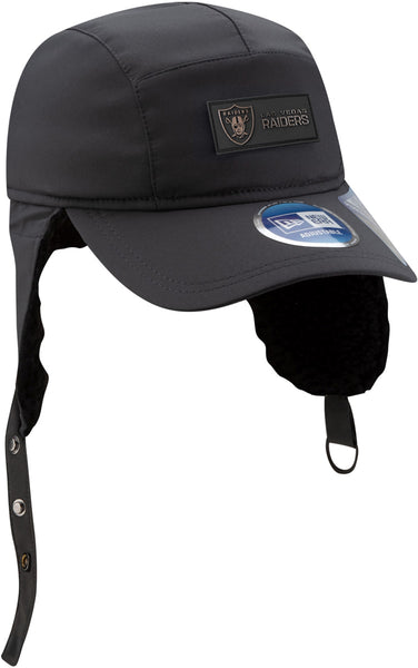 Las Vegas Raiders New Era Sideline 2025 Cold Weather Runner Dog Ear Adjustable Cap
