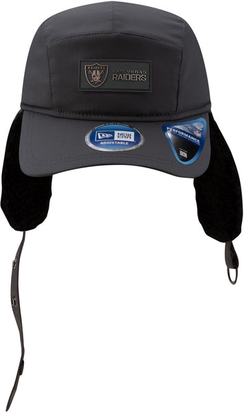 Las Vegas Raiders New Era Sideline 2025 Cold Weather Runner Dog Ear Adjustable Cap