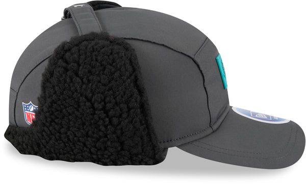 Miami Dolphins New Era Sideline 2025 Cold Weather Runner Dog Ear Adjustable Cap