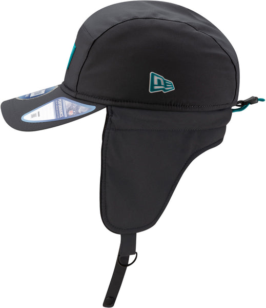 Miami Dolphins New Era Sideline 2025 Cold Weather Runner Dog Ear Adjustable Cap