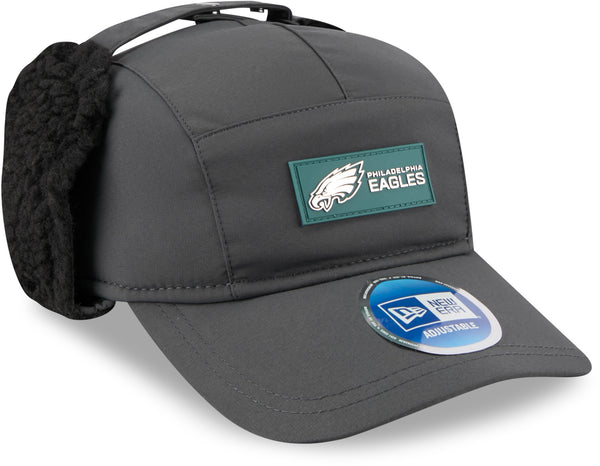 Philadelphia Eagles New Era Sideline 2025 Cold Weather Runner Dog Ear Adjustable Cap
