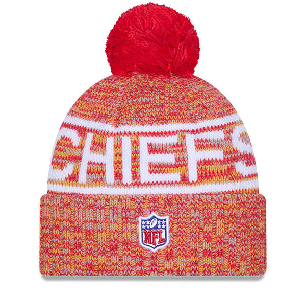 Kansas City Chiefs New Era NFL 2025 Sideline Cold Weather Sport Knit Bobble Hat