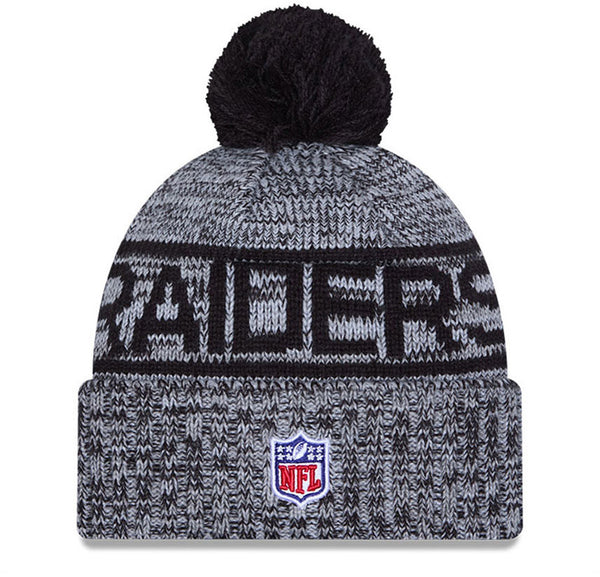 Las Vegas Raiders New Era NFL 2025 Sideline Cold Weather Sport Knit Bobble Hat