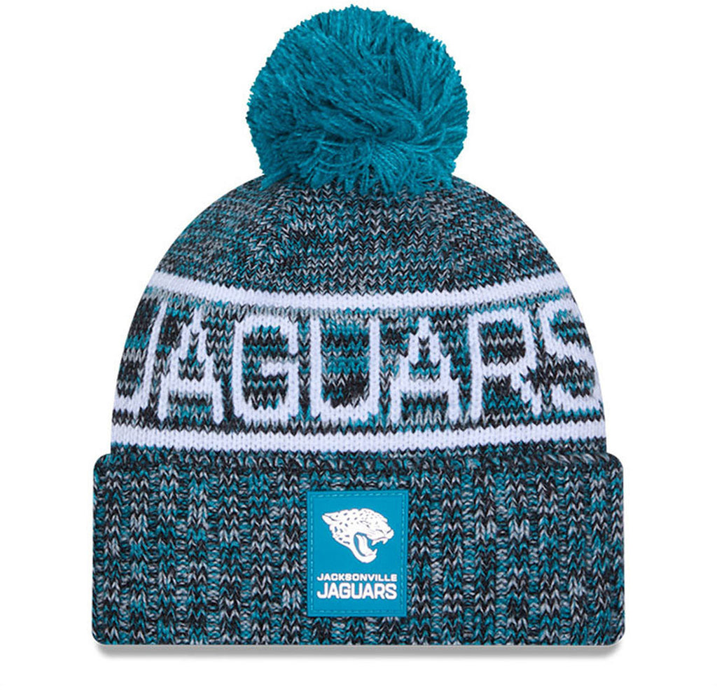 Jacksonville Jaguars New Era NFL 2025 Sideline Cold Weather Sport Knit Bobble Hat